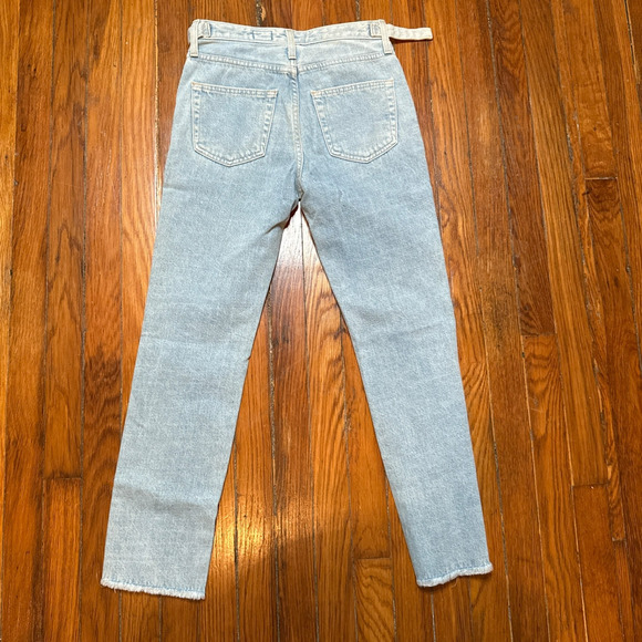 AG Adriano Goldschmied Jeans Two Tone High Rise Straight Crop 25 26x26 Isabelle - Picture 11 of 12